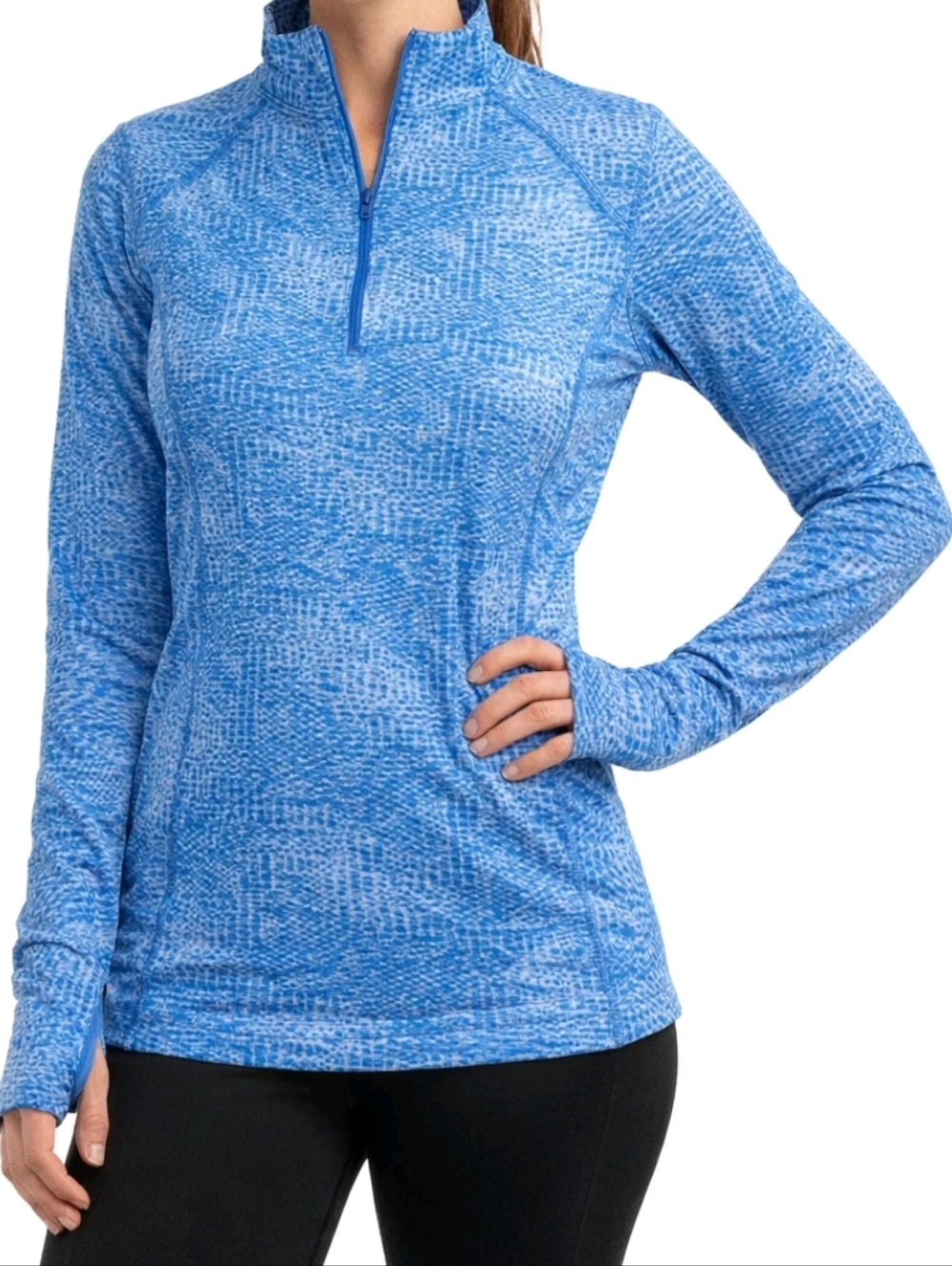 NWT Kirkland Signature Women’s 1/4 Zip Active Jacket Small Purple Thumbholes